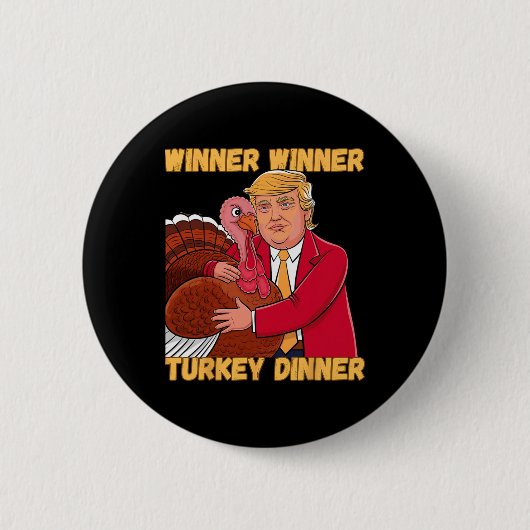 Gewinnerin Türkei Abendessen Funny Erntedank Tru Button (Vorderseite)