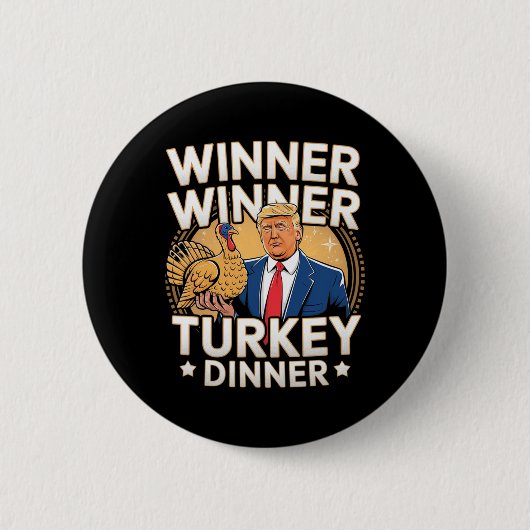 Gewinnerin Türkei Dinner Trump Erntedank Button (Vorderseite)