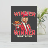 Gewinnerin Türkei Dinner Trump Erntedank Einladung (Stehend Vorderseite)