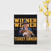Gewinnerin Türkei Dinner Trump Erntedank Karte (Gelbe Blume)