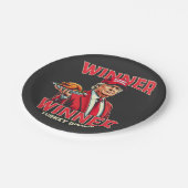 Gewinnerin Türkei Dinner Trump Erntedank Pappteller (Schrägansicht)