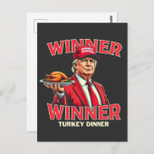 Gewinnerin Türkei Dinner Trump Erntedank Postkarte (Vorne/Hinten)