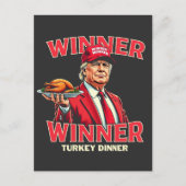Gewinnerin Türkei Dinner Trump Erntedank Postkarte (Vorderseite)