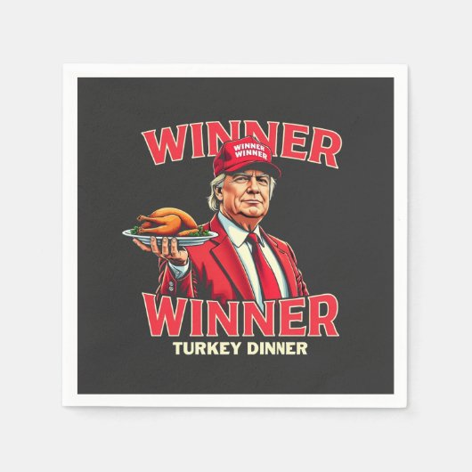 Gewinnerin Türkei Dinner Trump Erntedank Serviette (Vorderseite)
