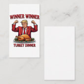 Gewinnerin Türkei Dinner Trump Erntedank Visitenkarte (Vorne/Hinten)