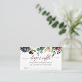 Gewinnkarten für Burgunder Blumenblütenblütenblätt Begleitkarte (Stehend Vorderseite)