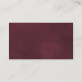 Gewinnkarten für Burgunder Blumenblütenblütenblätt Begleitkarte (Rückseite)