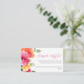 Gewinnlose Gewinnkarten Mädchen Dusche pinkfarbene Begleitkarte (Stehend Vorderseite)