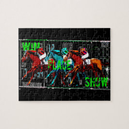 Gewinnplatz-Show-Pferderennen Puzzle