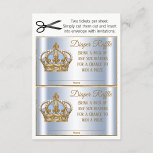 Gewinnspiel-Lose für Prinz Windeln Einladung