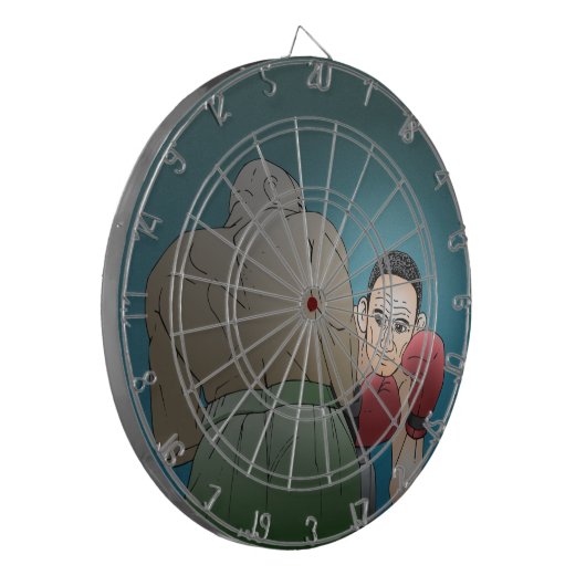 Gewinnspiel oder Losing-Boxing-Match Dartscheibe (Vorderseite Links)