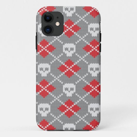 Gewirbelmuster mit Schädeln Case-Mate iPhone Hülle (Rückseite)