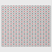 Gewirbelmuster mit Schädeln Geschenkpapier (Flach)