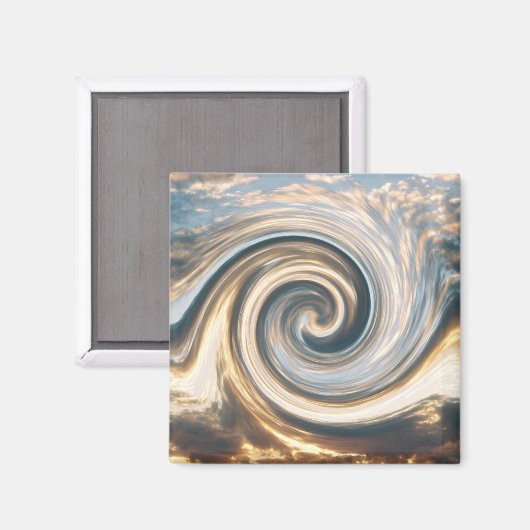 Gewirbelte Wolken....... Magnet (Vorderseite/Rückseite)