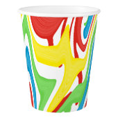 Gewirbelter Regenbogen Pappbecher (Links)