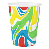 Gewirbelter Regenbogen Pappbecher (Rechts)
