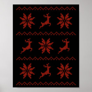 Gewirkt Weihnachten - Festlicher Strick Poster