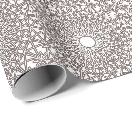 Gewirktes Spitze-Packpapier - Stahlgrau Geschenkpapier (Rolleneckpunkt)