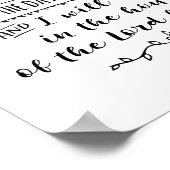 Gewiss, Güte und Gnade werden mir folgen Poster (Ecke)