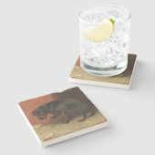 Gewissen macht uns alle zum Feigling Steinuntersetzer (Seitenansicht)