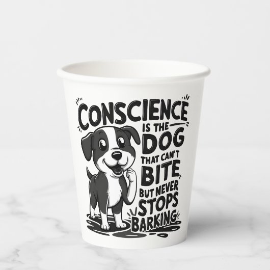 Gewissen Pappbecher (Vorderseite)