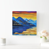 Gewissheit des Glaubens Quadratische Wanduhr (Zuhause)