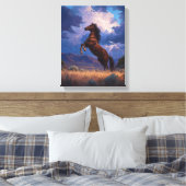 Gewitter Aufbäumendes Pferd Kraft Kunst Leinwanddruck (Insitu (Schlafzimmer))
