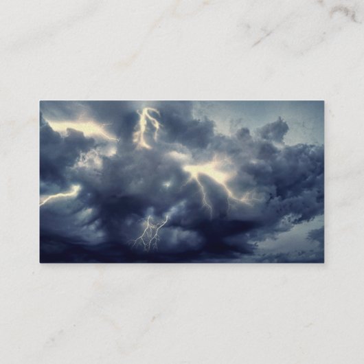 Gewitter-Blitz Visitenkarte (Rückseite)