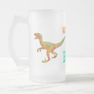 Gewitter der Bier Velociraptor Dinosaurier Raptor Mattglas Bierglas
