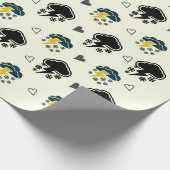 "Gewitter Elegance: ☁️ und ⚡ Wrapping Papier. Geschenkpapier (Ecke)