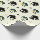 "Gewitter Elegance: ☁️ und ⚡ Wrapping Papier. Geschenkpapier (Ecke)