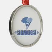 Gewitter I Liebe Sturm Silbernes Ornament (Rechts)