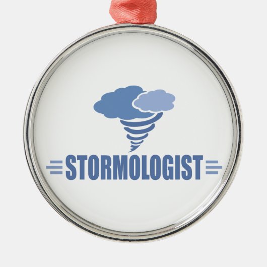 Gewitter I Liebe Sturm Silbernes Ornament (Vorne)