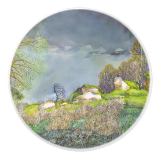 Gewitter im Frühjahr Keramikknauf (Vorderseite)