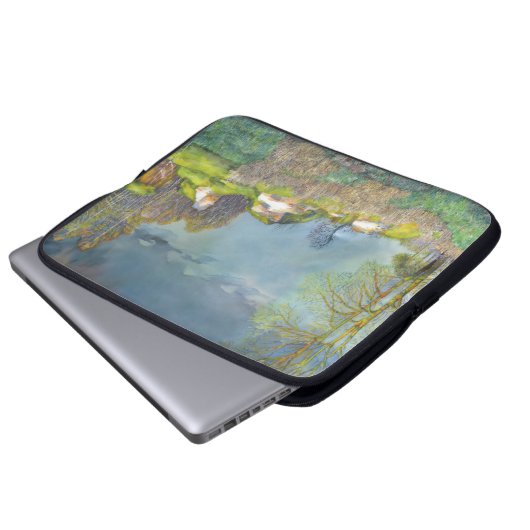 Gewitter im Frühjahr Laptopschutzhülle (Vorne Knopf)