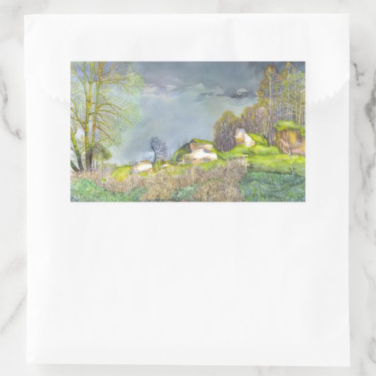 Gewitter im Frühjahr Rechteckiger Aufkleber (Tasche)