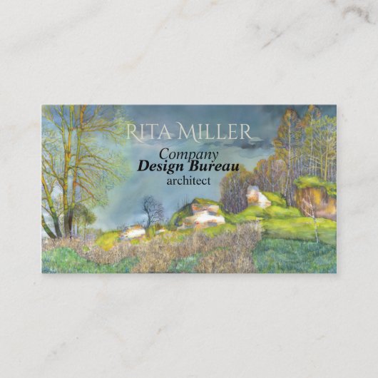 Gewitter im Frühjahr Visitenkarte (Vorderseite)