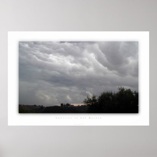 Gewitter in den Marken Poster (Vorne)