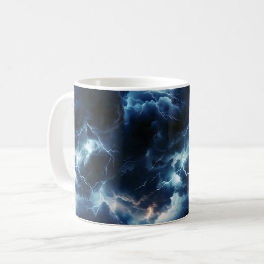 Gewitter-Lichtmuster Kaffeetasse (Vorderseite Links)