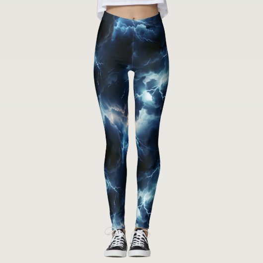 Gewitter-Lichtmuster Leggings (Vorderseite)