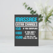 Gewitter-Massagetherapeut - Massage extra Gebühren Postkarte (Stehend Vorderseite)