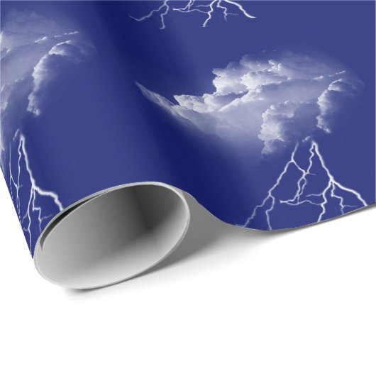 Gewitter mit Blitz Geschenkpapier (Rolleneckpunkt)