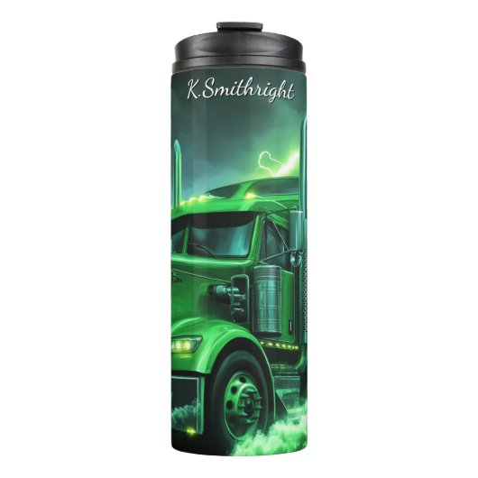 Gewitter mit grünem Strom Thermosbecher (Vorderseite)