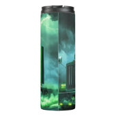 Gewitter mit grünem Strom Thermosbecher (Rückseite)