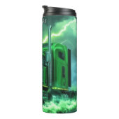 Gewitter mit grünem Strom Thermosbecher (Nach rechts gedreht)