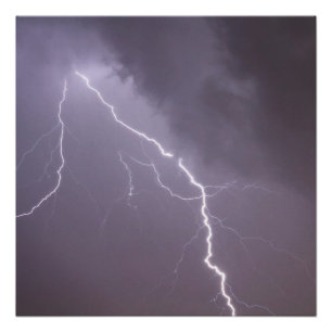 Gewitter mit vielen Blitzen Poster