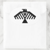 Gewitter Ovaler Aufkleber (Tasche)