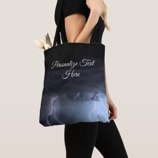 Gewitter Regen Blitz Sturm Tote Beutel Tasche (Von Nahem)