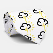 Gewitter: Retro Wettervorhersagesymbol Krawatte (Gerollt)