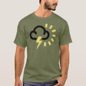 Gewitter: Retro Wettervorhersagesymbol T-Shirt (Vorderseite)